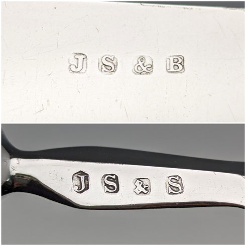 19 世紀早期英國古董白色珍珠手柄旅行餐具一對(帶盒)